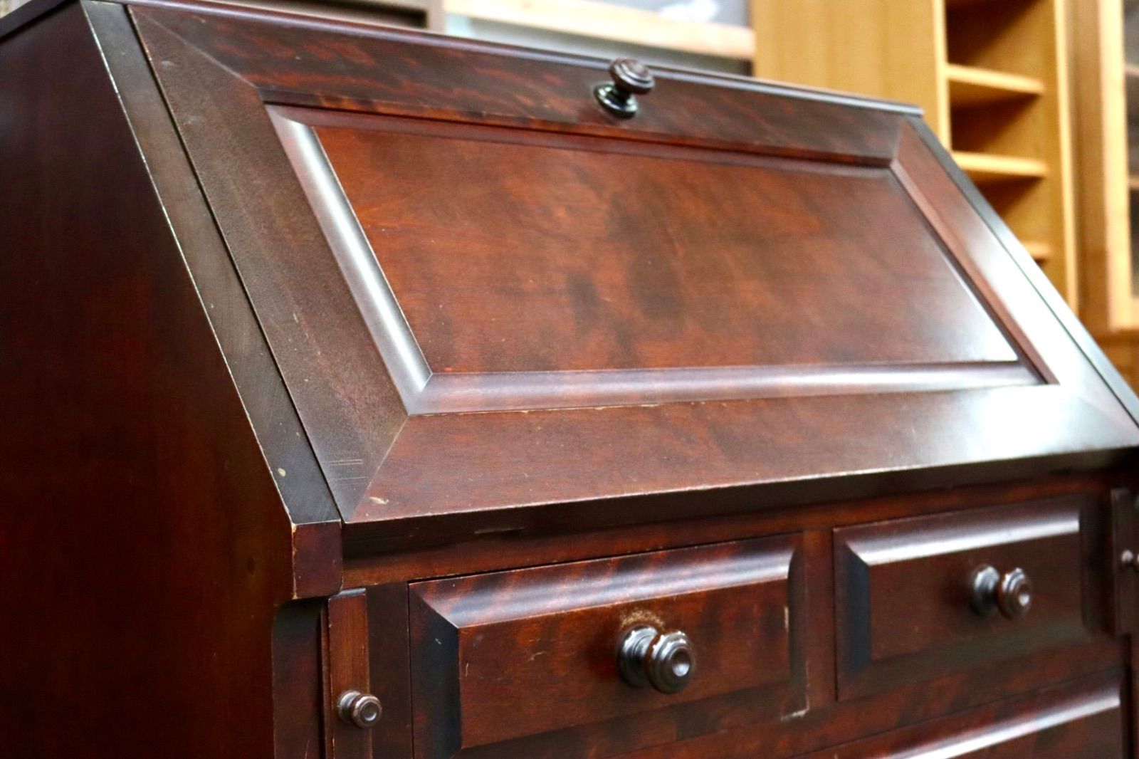 GMIH465○北海道民芸家具 ライティングビューロー デスク 机 学習机