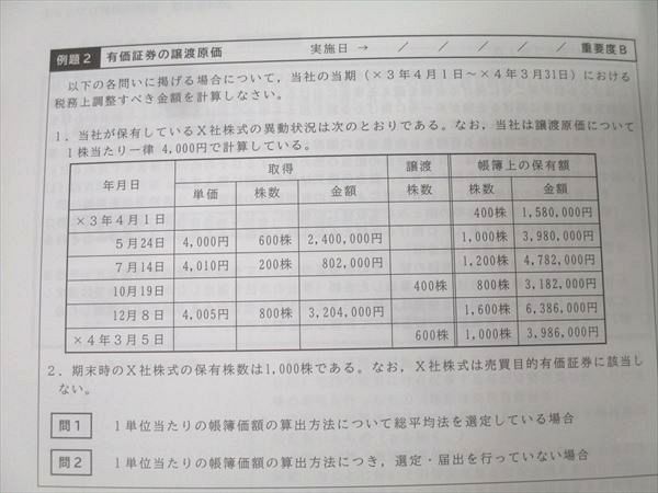 CPA会計学院 公認会計士試験 租税法 論文対策講義 高野レジュメ 所得税