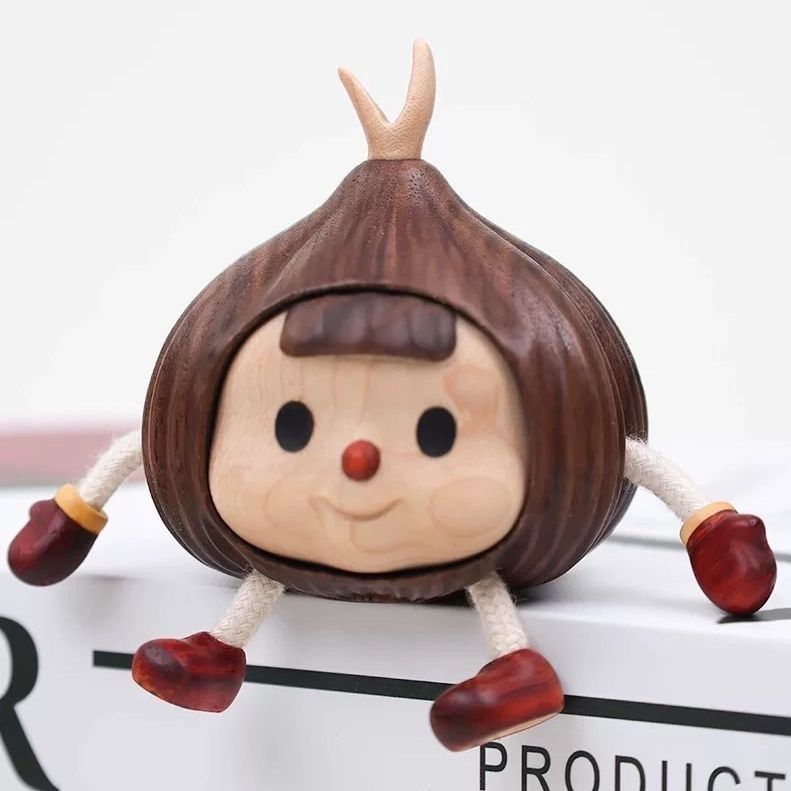 手彫り 一点物】木彫り 置物 かわいい 実木 フィギュア オブジェ