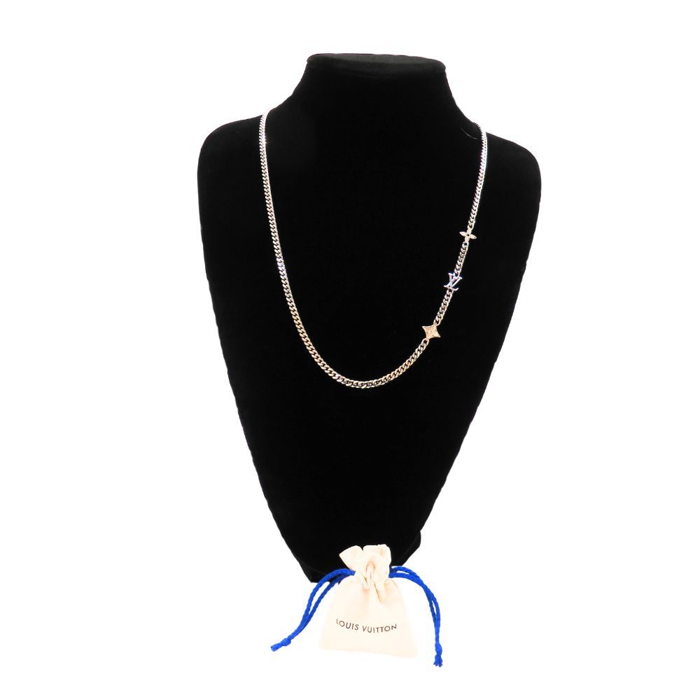 中古】LOUIS VUITTON ルイヴィトン M01490 LVイニシャル ネックレス