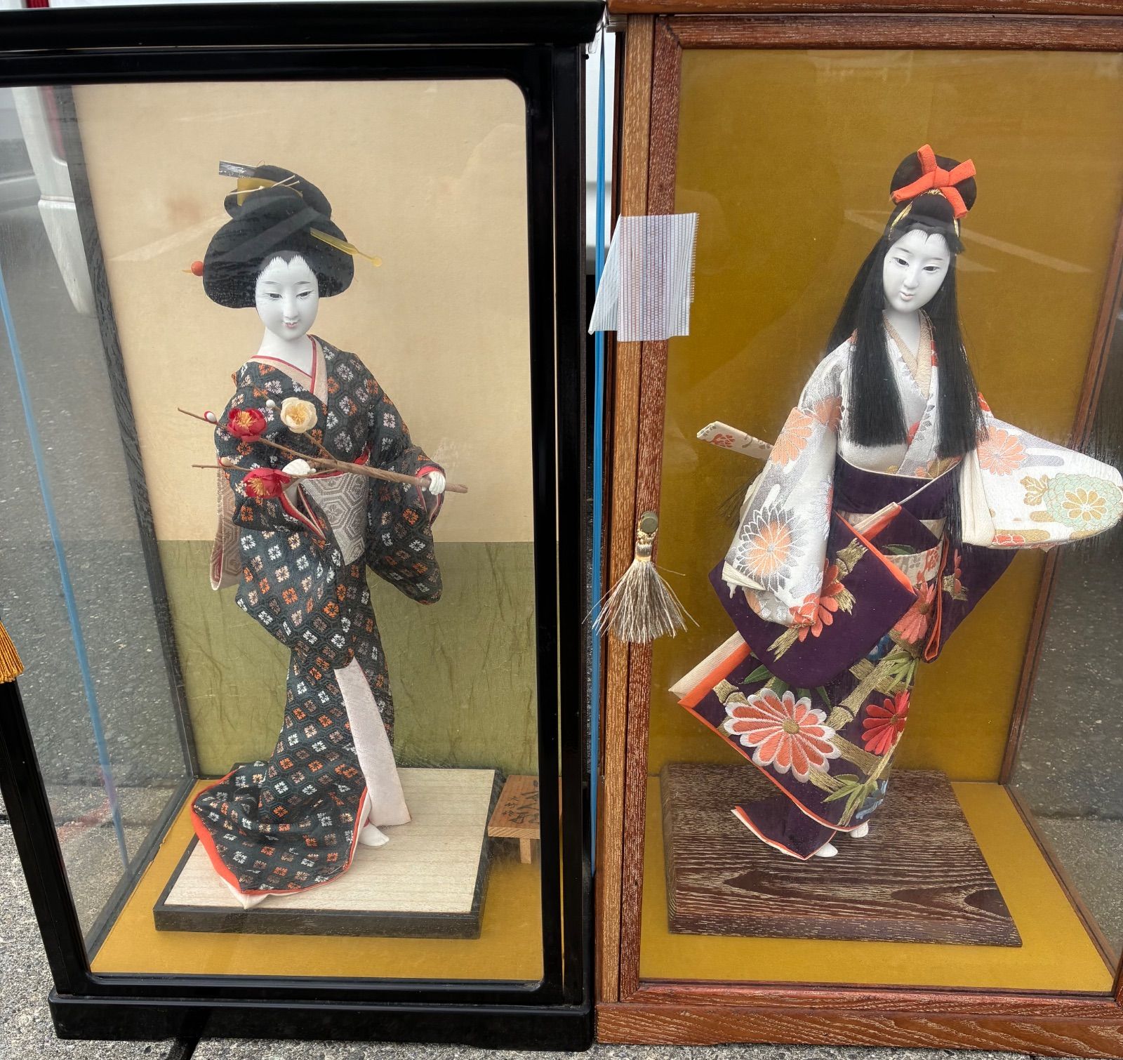 日本人形 2体セット 大谷人形 常作 舞踊人形 ガラスケース入り - メルカリ