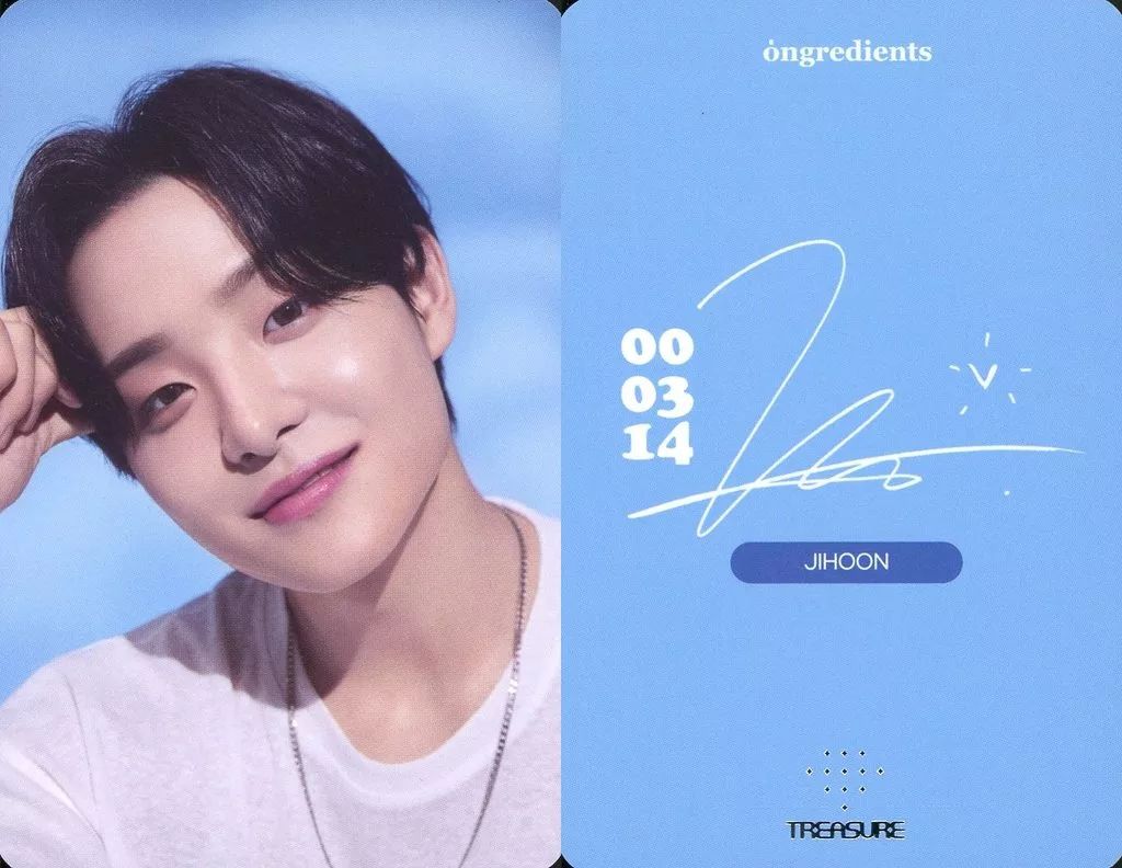 中古】コレクションカード(男性) TREASURE/ジフン/裏面印刷サイン入り