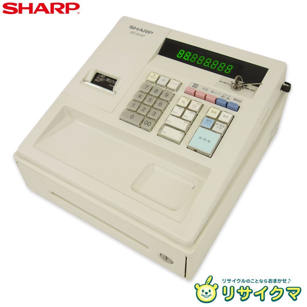 中古】M▽シャープ 電子 レジスタ 8部門 1シート 感熱紙 100V XE-A147