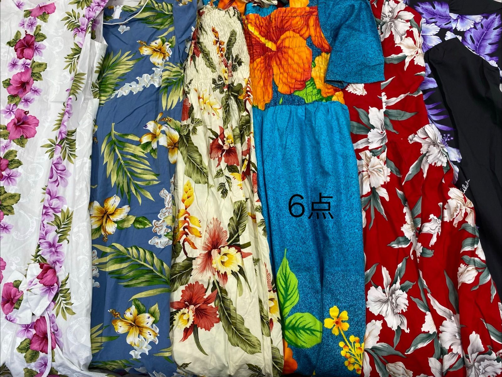 S599☆ ハワイアン ワンピース おまとめ6点 - メルカリ