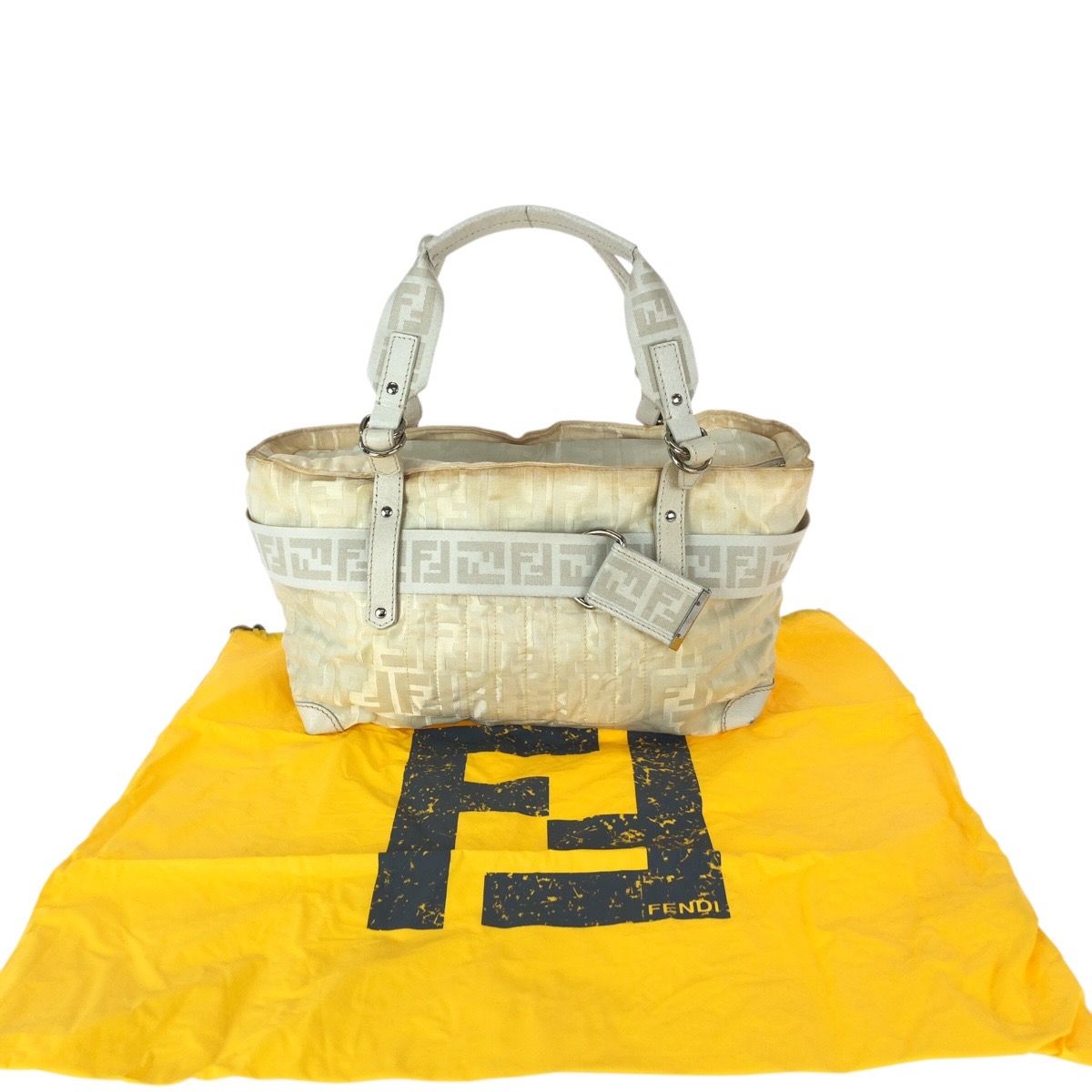 フェンディ FENDI ハンドバッグ 8BH143 ズッカ柄 ジャガード ライト