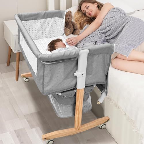 2026新型 5IN1 ベビーベッド 折りたたみ 添い寝ベッド 木製 高さ5段