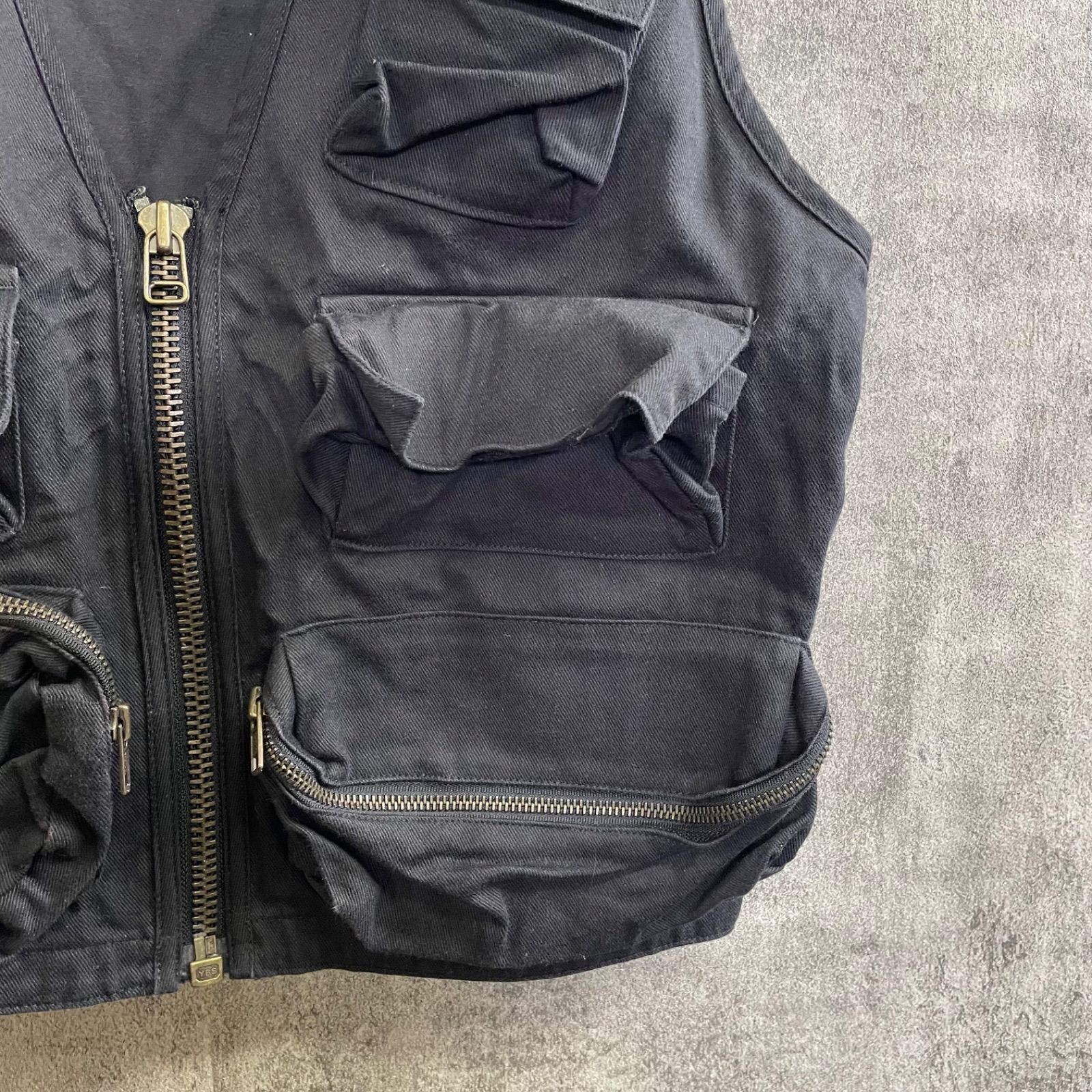 k-172】WILD L フィッシングベスト メンズ L カーキ 多ポケットベスト