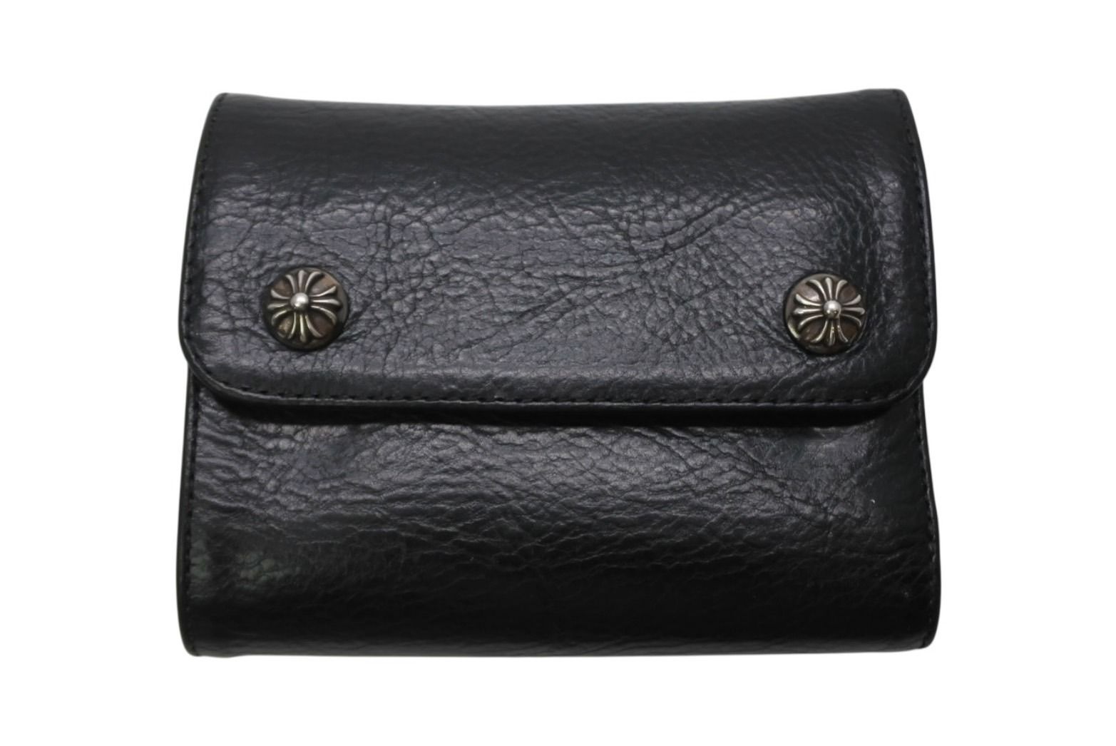 極美品 CHROME HEARTS クロムハーツ WAVE MINI ウェーブミニウォレット