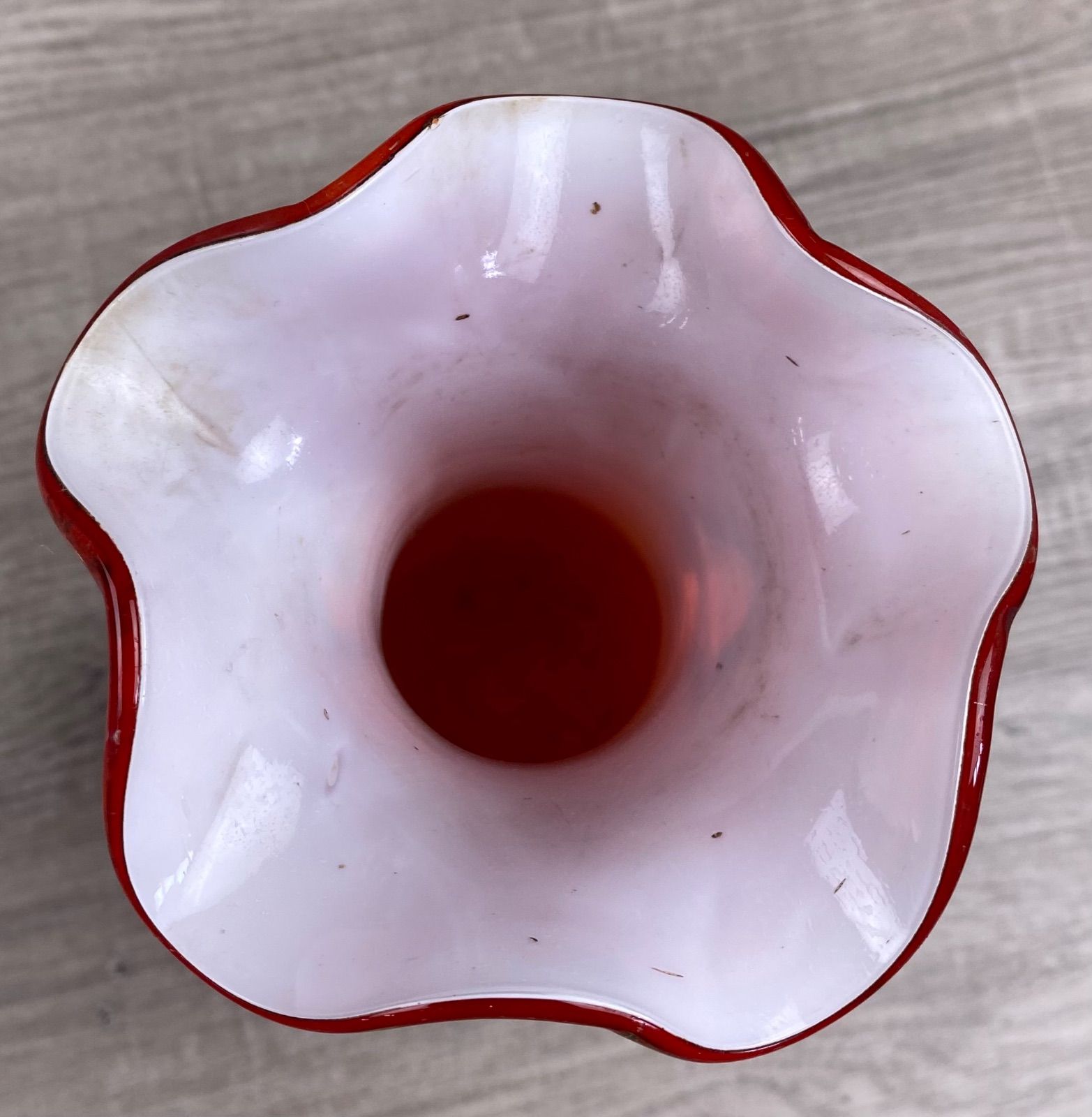 フラワーベース 花瓶 朱色 ガラス 昭和 レトロ 26WK0333 - メルカリ