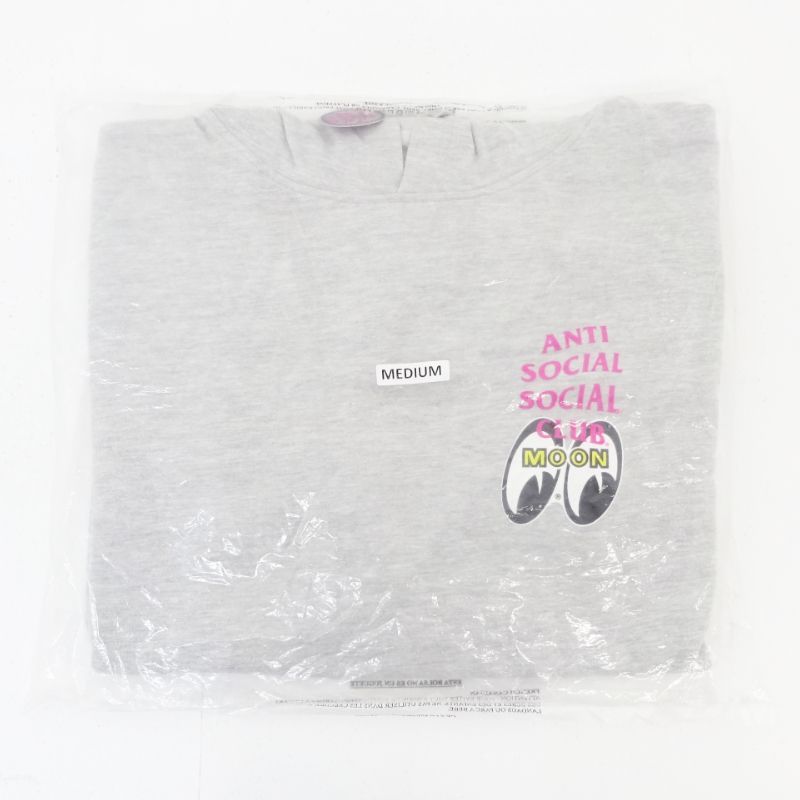 三重店】ANTI SOCIAL SOCIAL CLUB × MOONEYES Stacked Grey Hoodie 