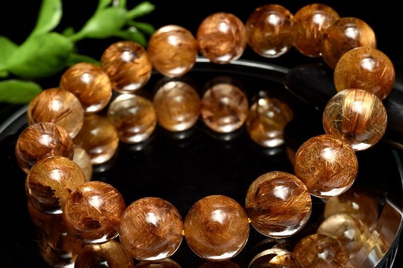 1点物】人気◇板状金針 タイガータイチンルチルクォーツ 11.5mm