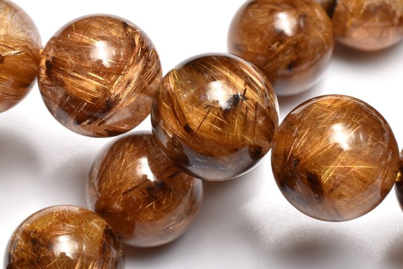 1点物】人気◇板状金針 タイガータイチンルチルクォーツ 11.5mm