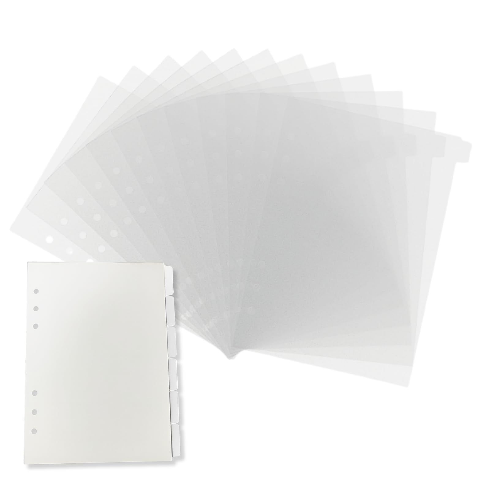 Neutral Zenith インデックスカード 仕切り A5 6穴 透明バインダー PP