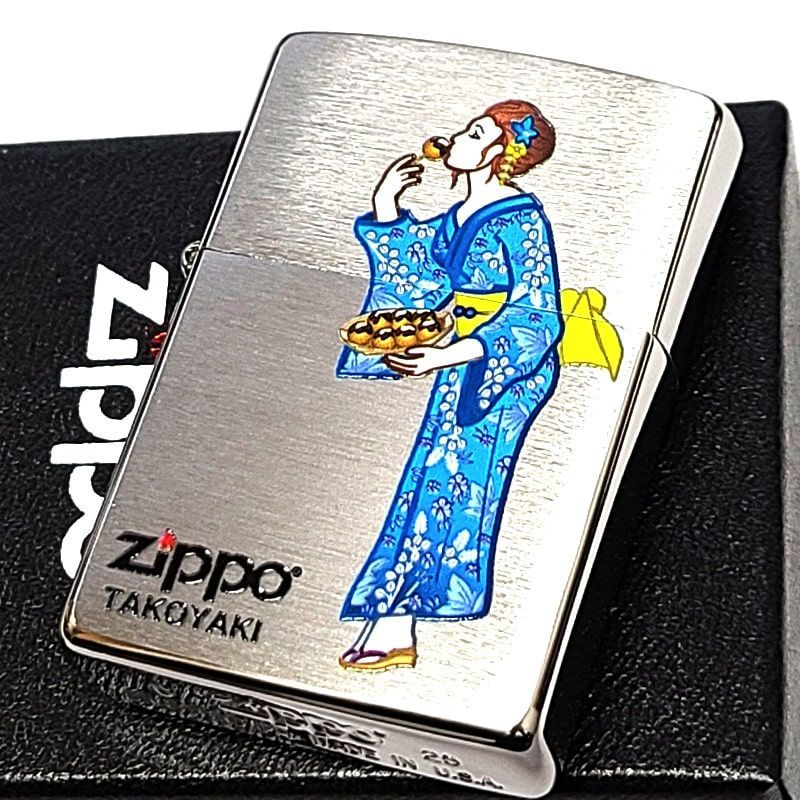 ZIPPO 和柄 たこやきレディ 和装 女性 ジッポ ライター 可愛い 和風