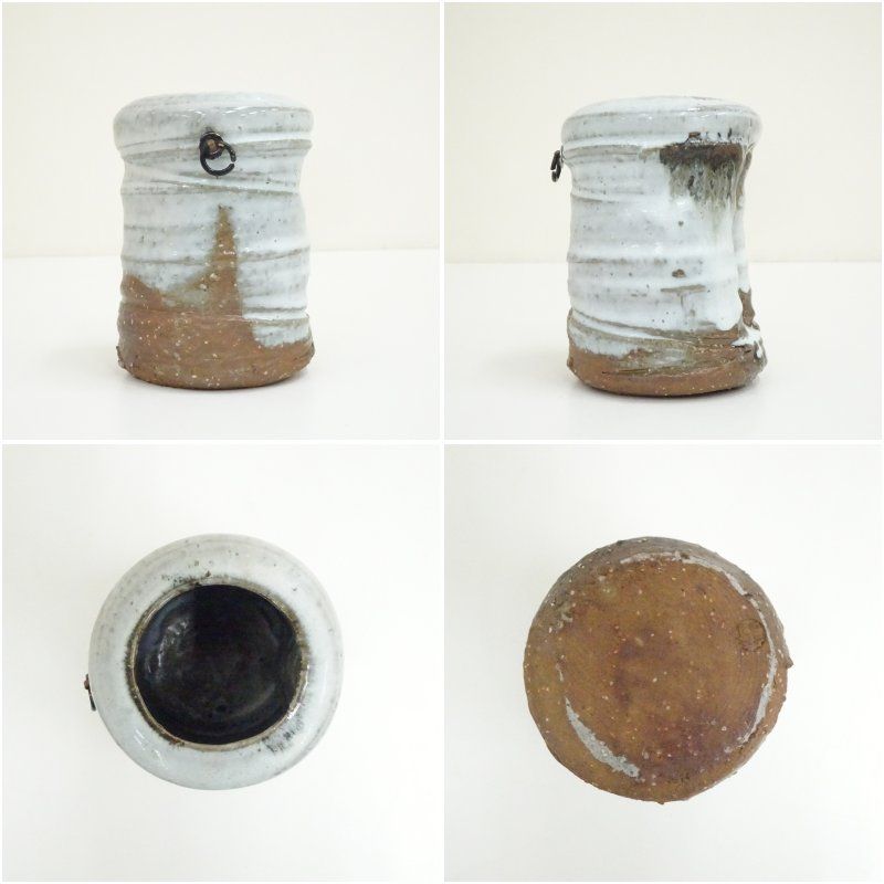 萩焼 渋谷泥詩造 掛花入（共箱） 花入れ 茶道 茶道具 花瓶 花器