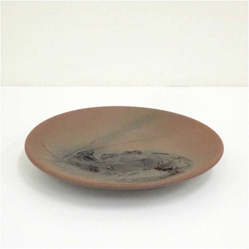 今井政之造 釉彩海老飾皿（共箱） 飾り皿 おしゃれ 皿 飾る