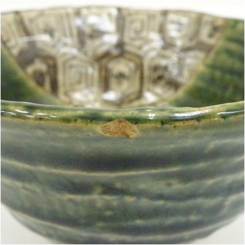 作家物 織部茶碗 茶道 抹茶 おしゃれ 抹茶茶碗 抹茶碗 和食器 レトロ