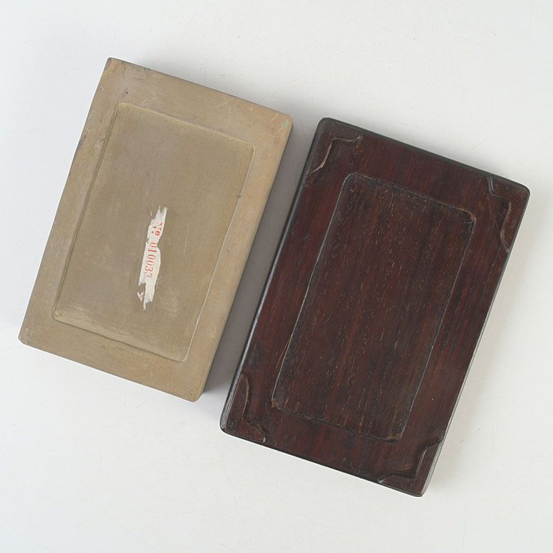 中国 書道具 花瓶刻 端渓硯 唐木箱付 C S733 - メルカリ