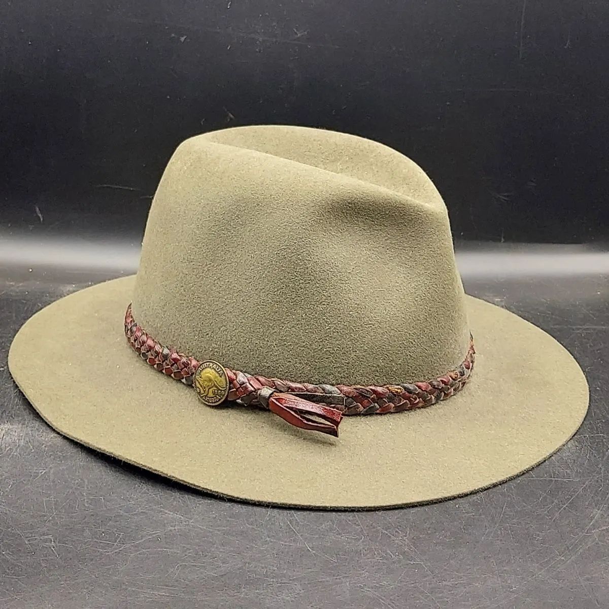 K》美品！ AKUBRA オーストラリア フェルトハット カウボーイハット 58