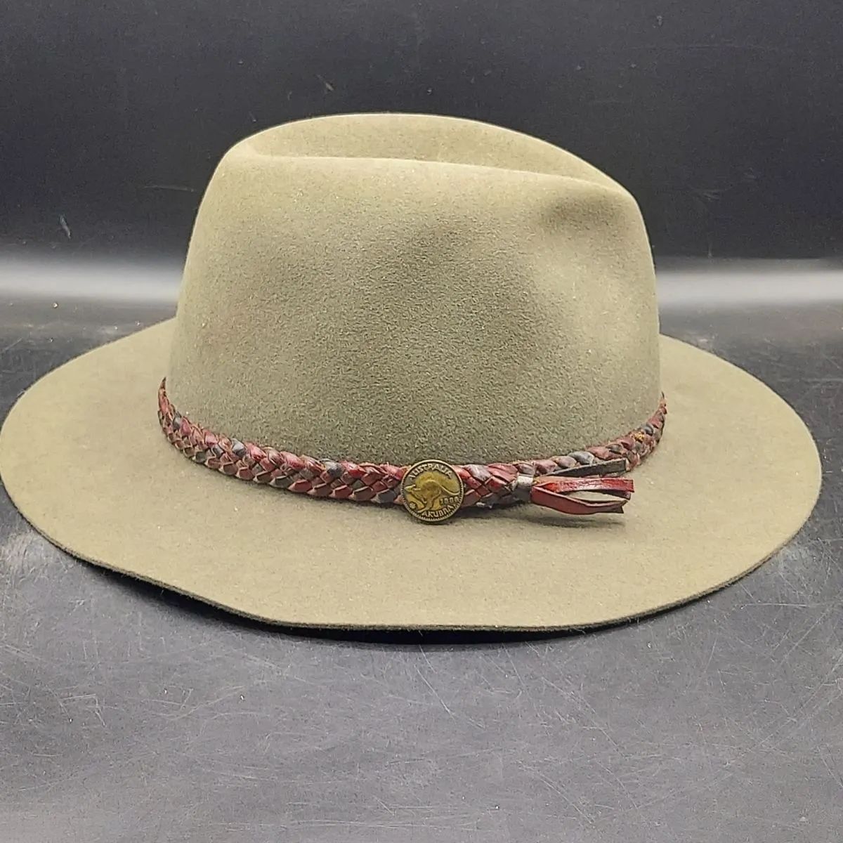 K》美品！ AKUBRA オーストラリア フェルトハット カウボーイハット 58