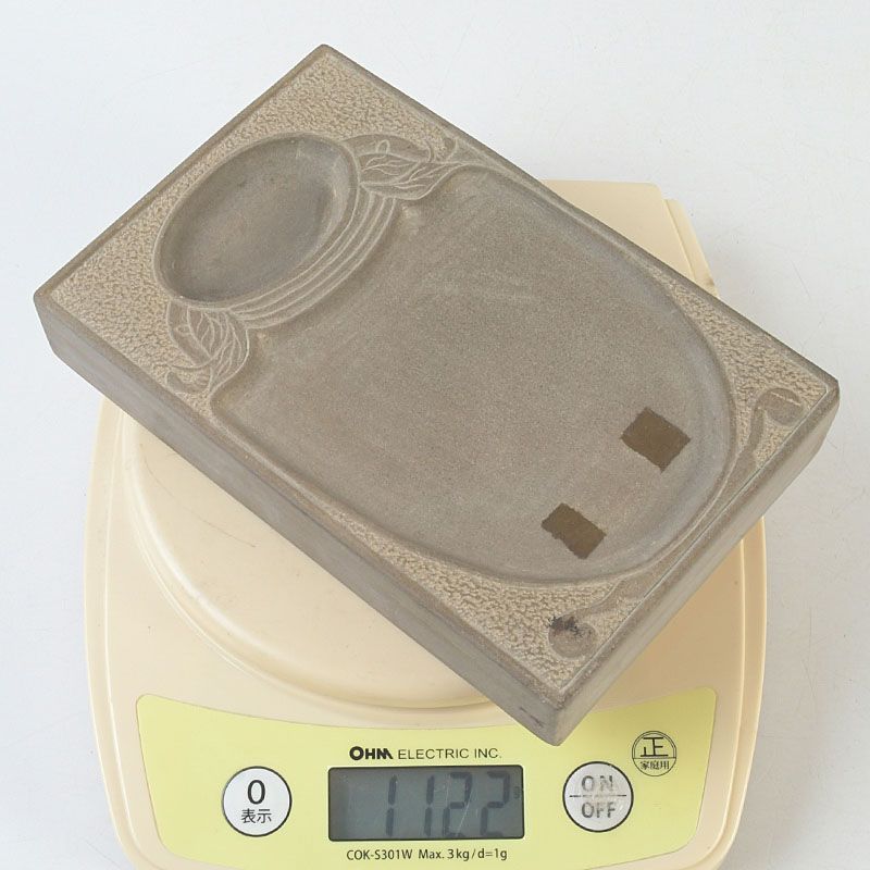 中国 書道具 花瓶刻 端渓硯 唐木箱付 C S733 - メルカリ