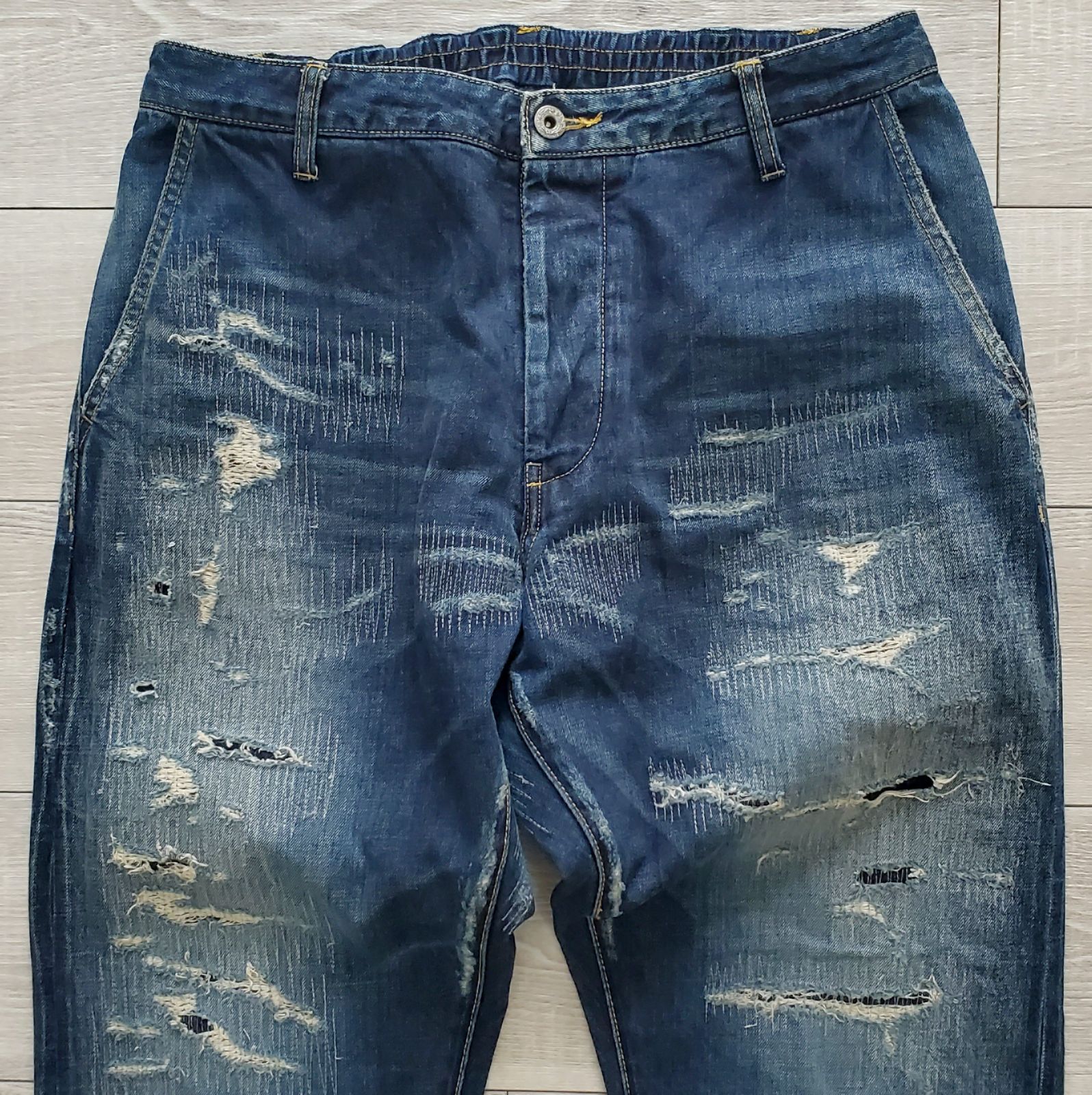 未使用 DIESEL ヴィンテージ加工 ロールアップ ジーンズ W25 DIESEL