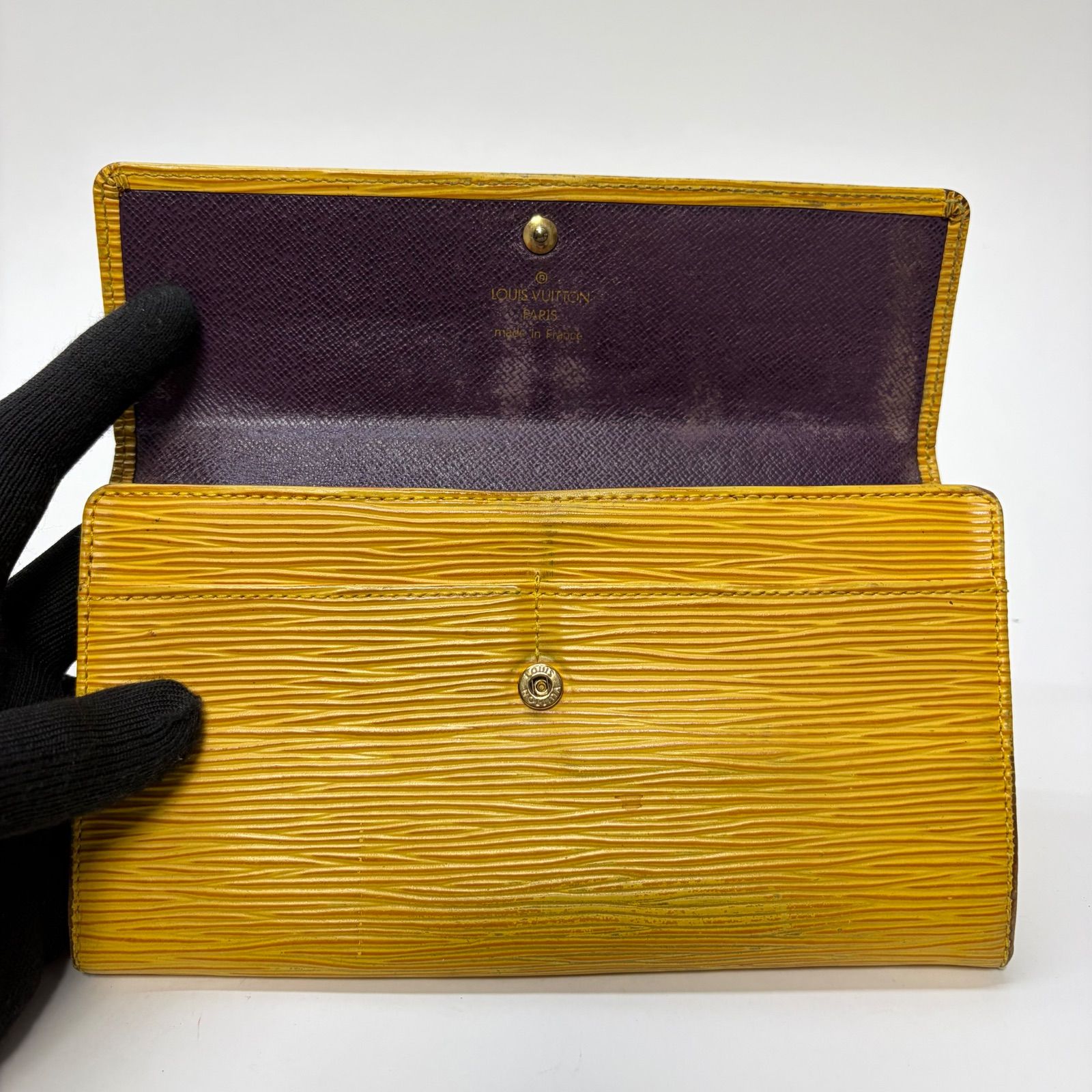 3799 LOUIS VUITTON ルイヴィトン エピ イエロー 長財布 三つ折り