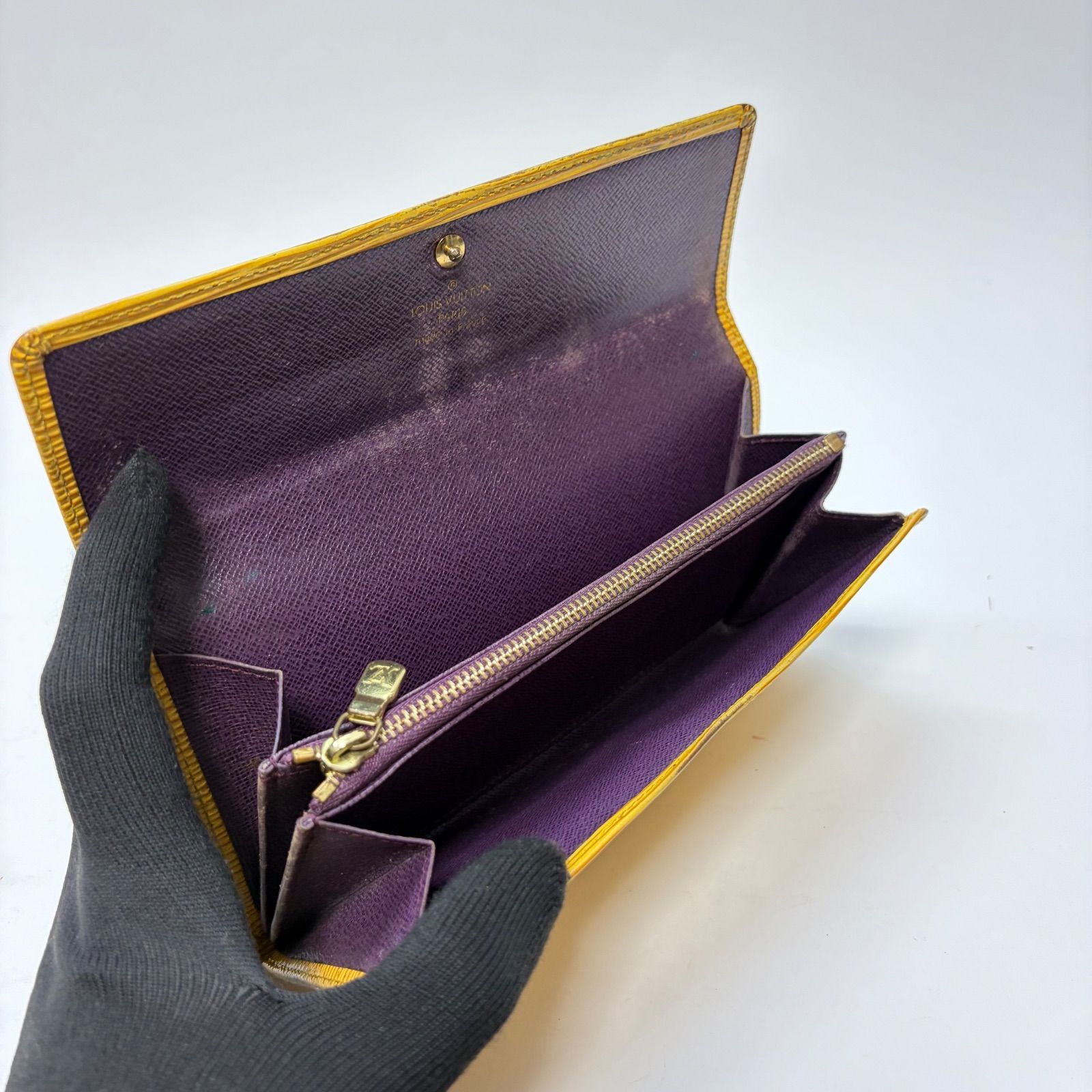 3799 LOUIS VUITTON ルイヴィトン エピ イエロー 長財布 三つ折り 