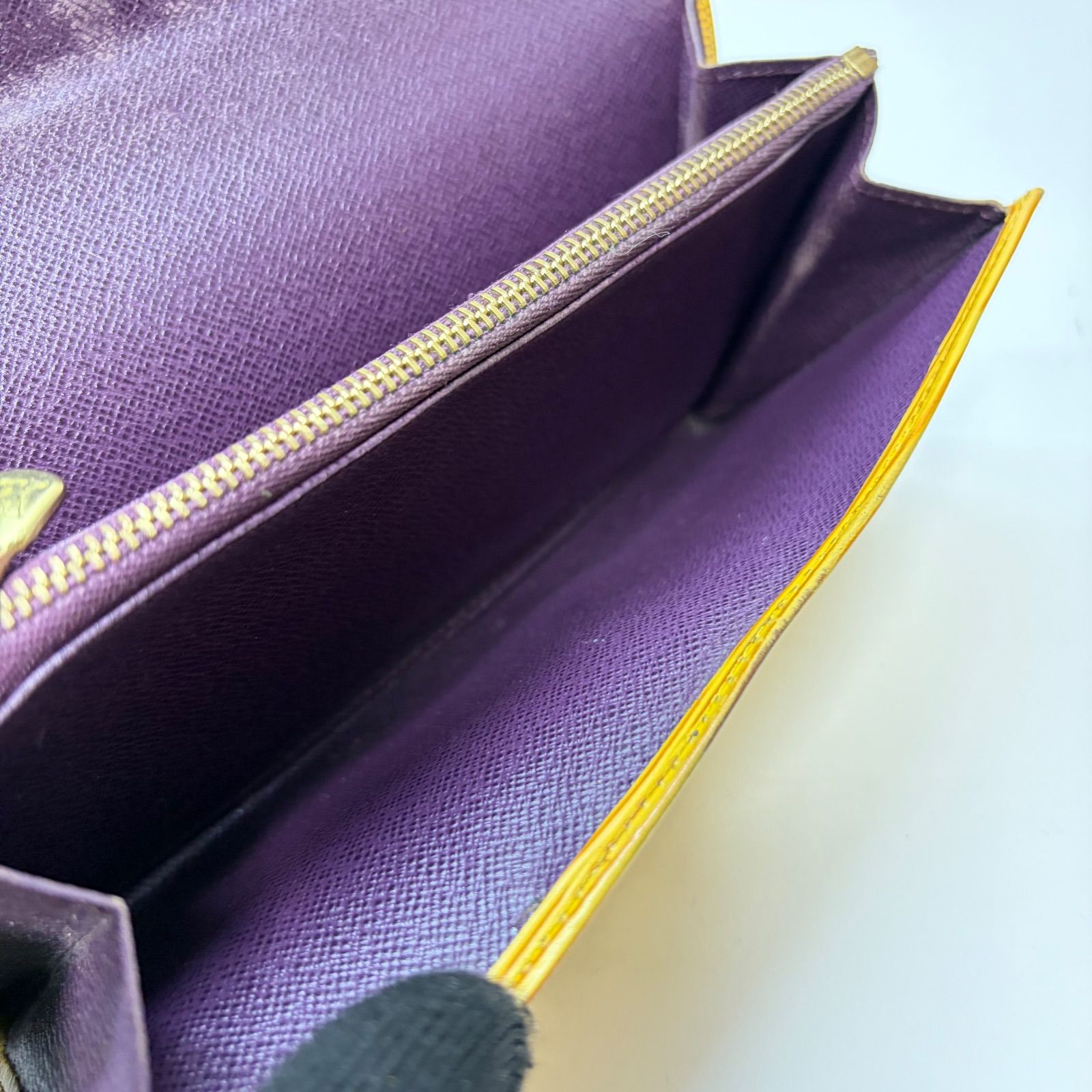 3799 LOUIS VUITTON ルイヴィトン エピ イエロー 長財布 三つ折り 