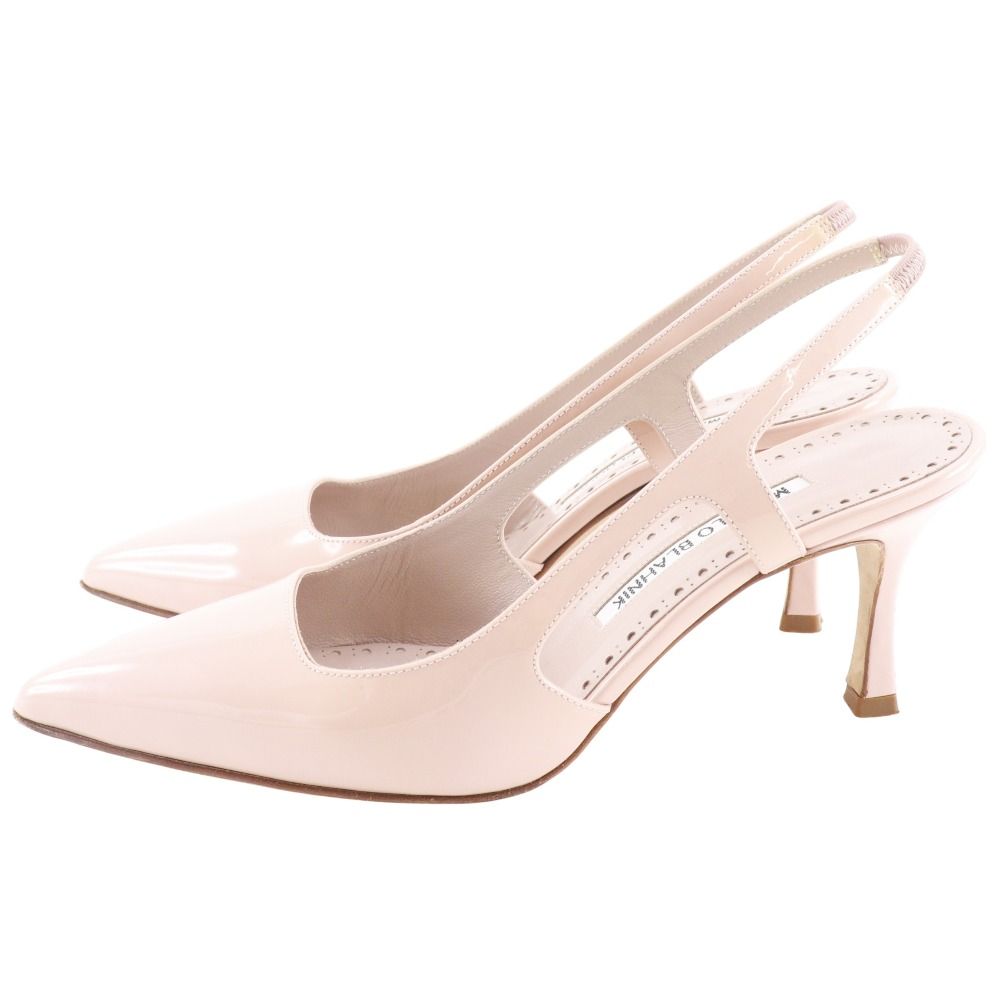 MANOLO BLAHNIK】マノロブラニク バックストラップ パテントレザー