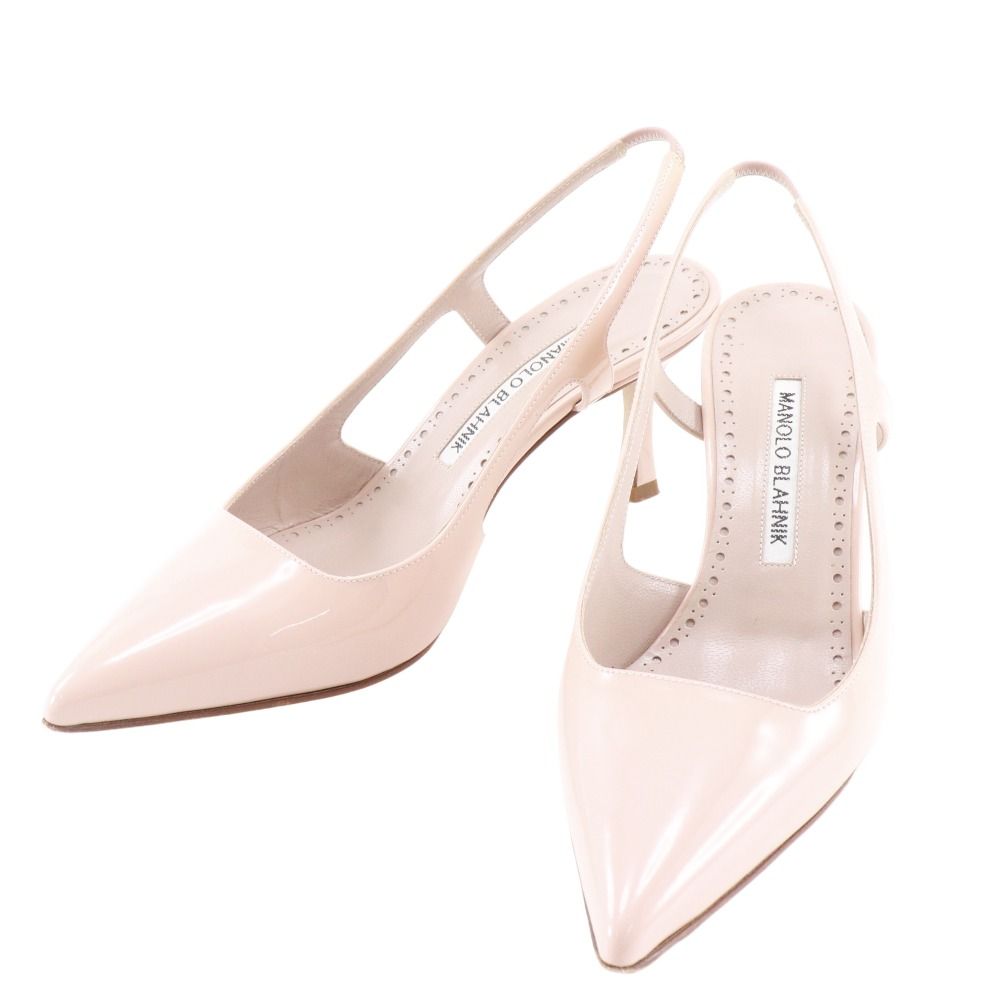 MANOLO BLAHNIK】マノロブラニク バックストラップ パテントレザー