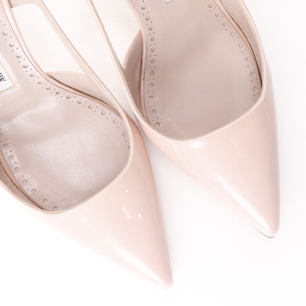 MANOLO BLAHNIK】マノロブラニク バックストラップ パテントレザー