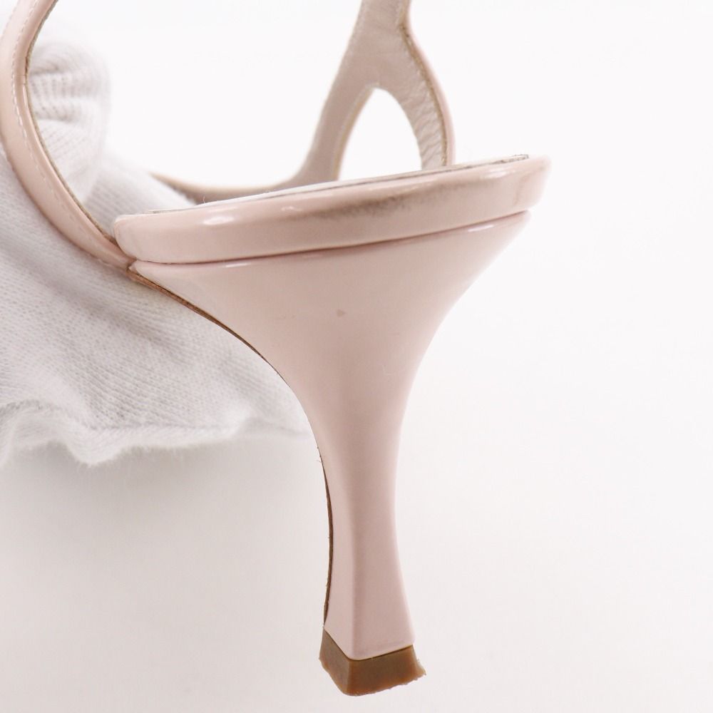 MANOLO BLAHNIK】マノロブラニク バックストラップ パテントレザー