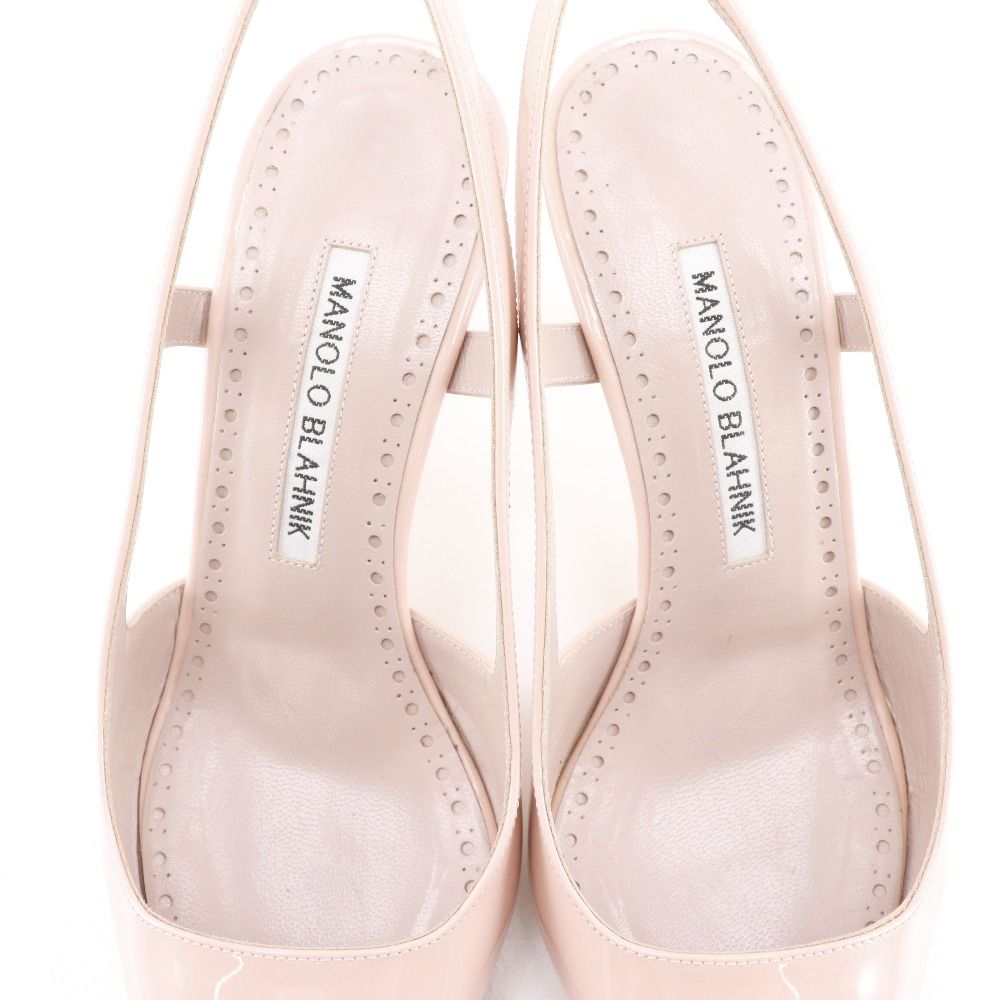 MANOLO BLAHNIK】マノロブラニク バックストラップ パテントレザー