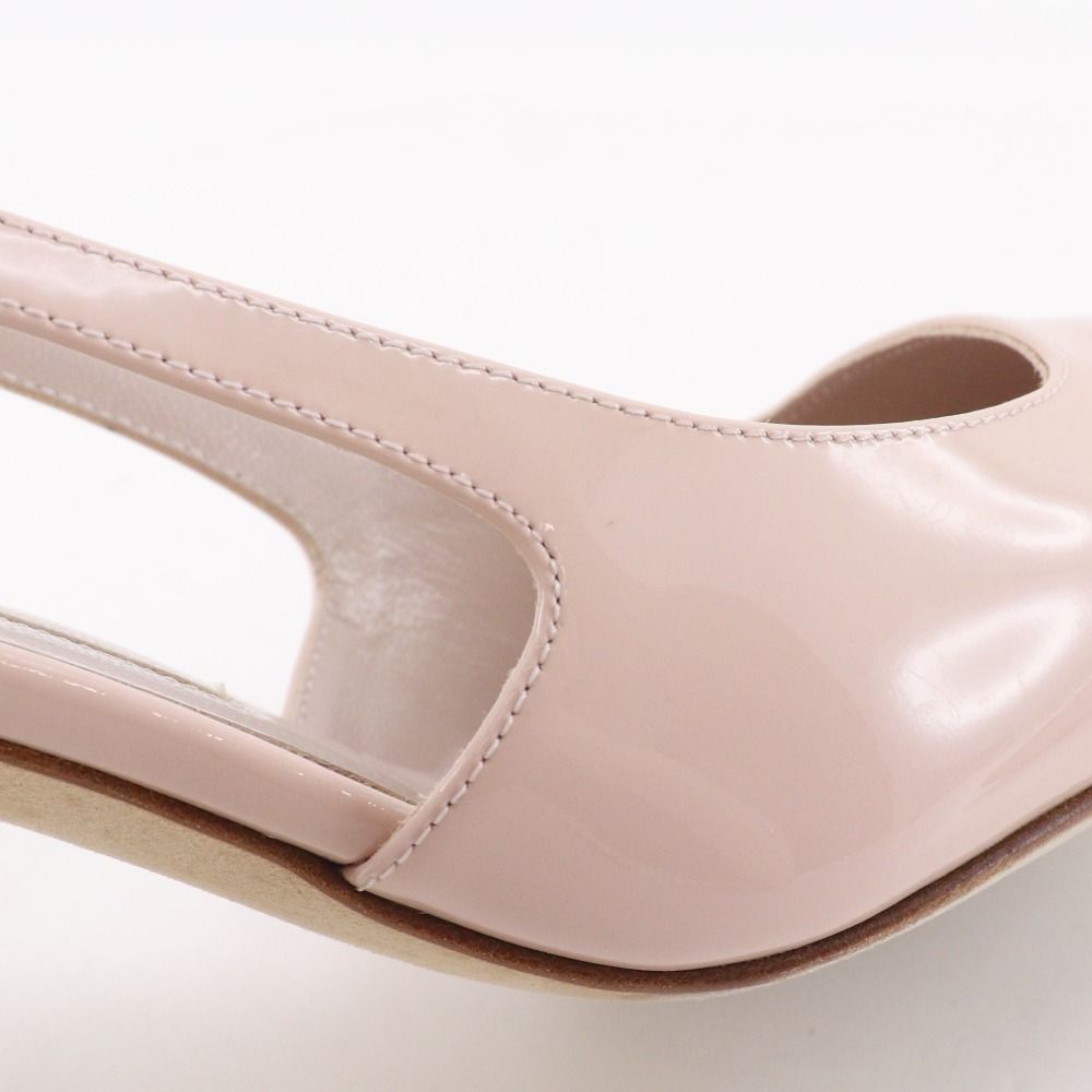 MANOLO BLAHNIK】マノロブラニク バックストラップ パテントレザー