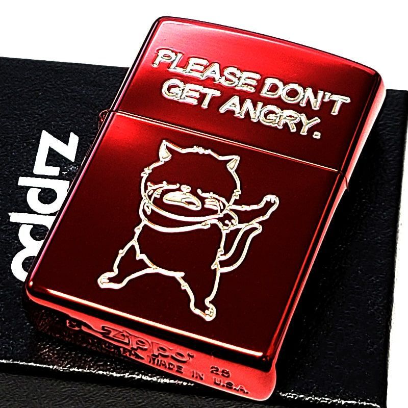 ZIPPO ライター 涙猫 可愛い イオンレッド ジッポ ねこ Tears Cat 彫刻 