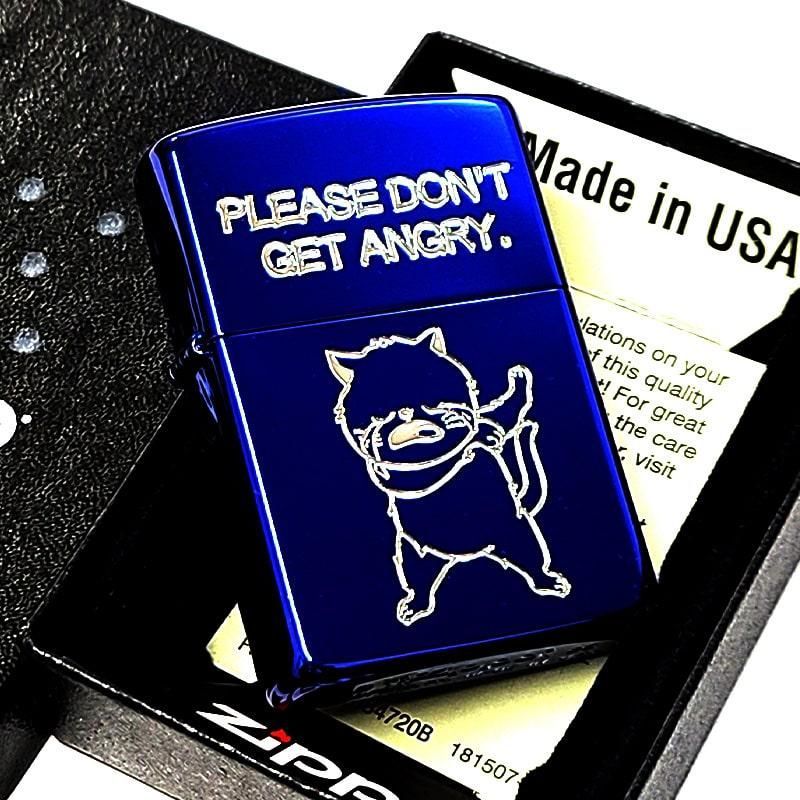 ZIPPO ライター 涙猫 Tears Cat イオンブルー ジッポ かわいい ネコ 