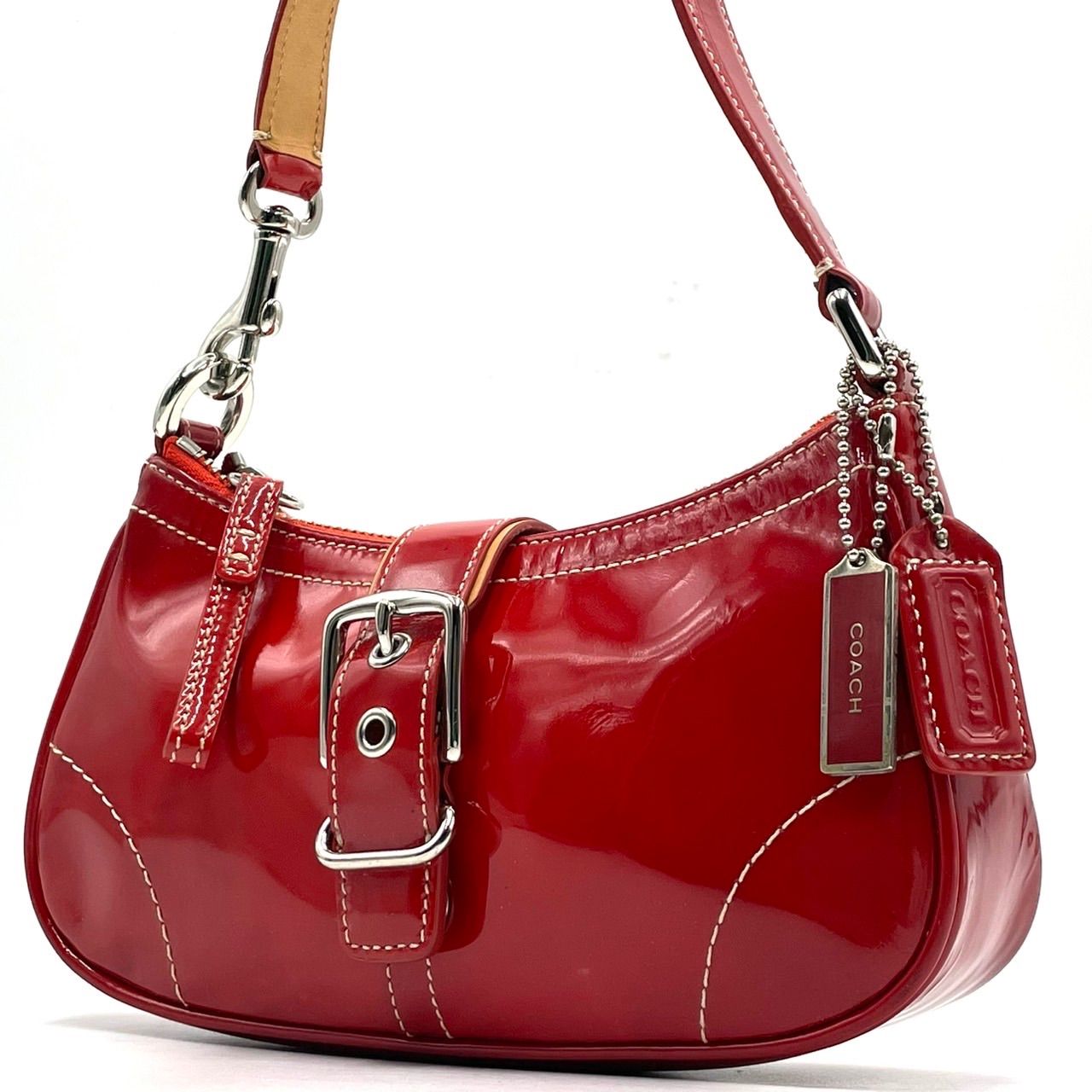 極美品 COACH シグネチャー ワンショルダー SOHO アクセサリーポーチ