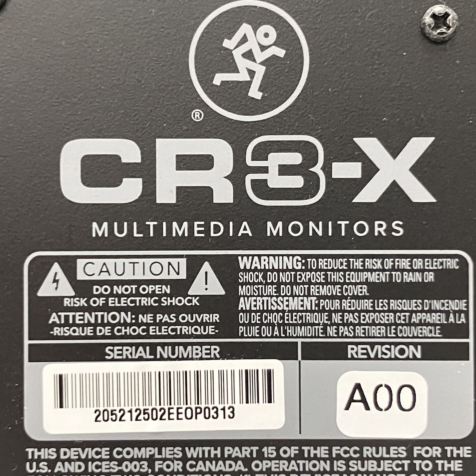 MACKIE CR3-X アクティブパッシブ スピーカー ペア 3インチ2way 音響