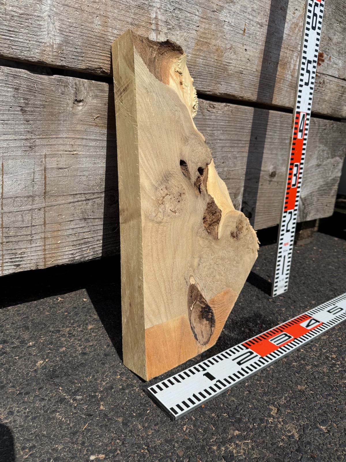 ニセアカシア 瘤材 銘木 無垢材 一枚板 ウッドプレート 花台 - メルカリ