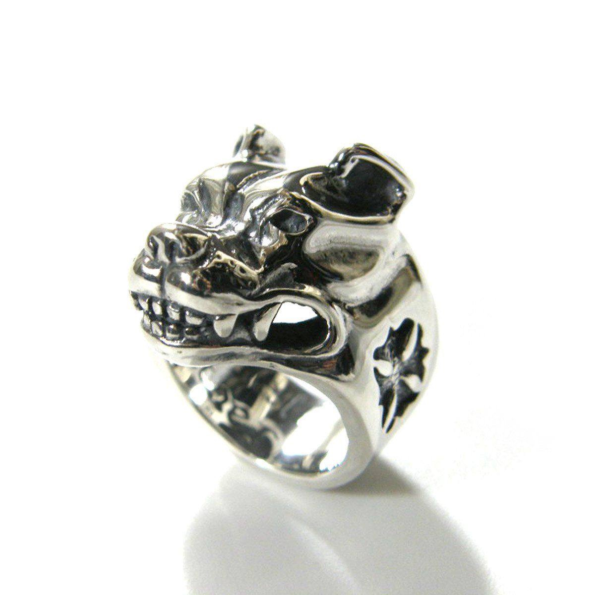 新品】 Bill Wall Leather ／ ビルウォールレザー Large Dog Head Ring