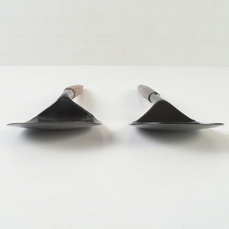 茶道具 金工師 木村清五郎 宗禅 桑柄 炉用 灰匙 共箱 2点 C S739