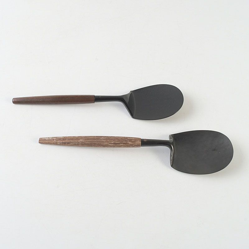 【SKK】木村清五郎 南鐐 灰匙 三本組 共箱 茶道具 茶道具 金工師 木村清五郎 宗禅 桑柄 炉用 灰匙 共箱 2点 C S739