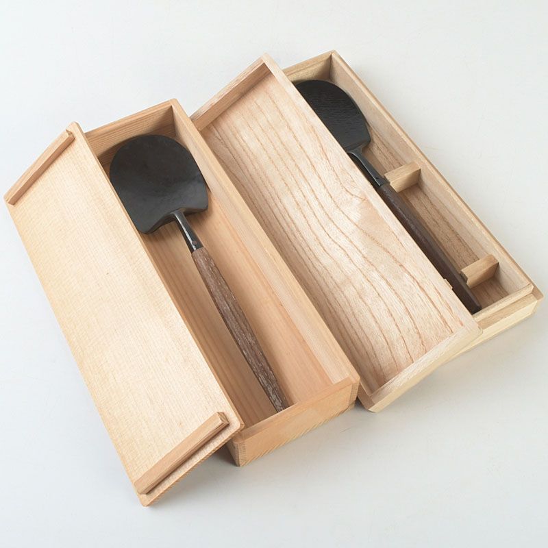 茶道具 金工師 木村清五郎 宗禅 桑柄 炉用 灰匙 共箱 2点 C S739