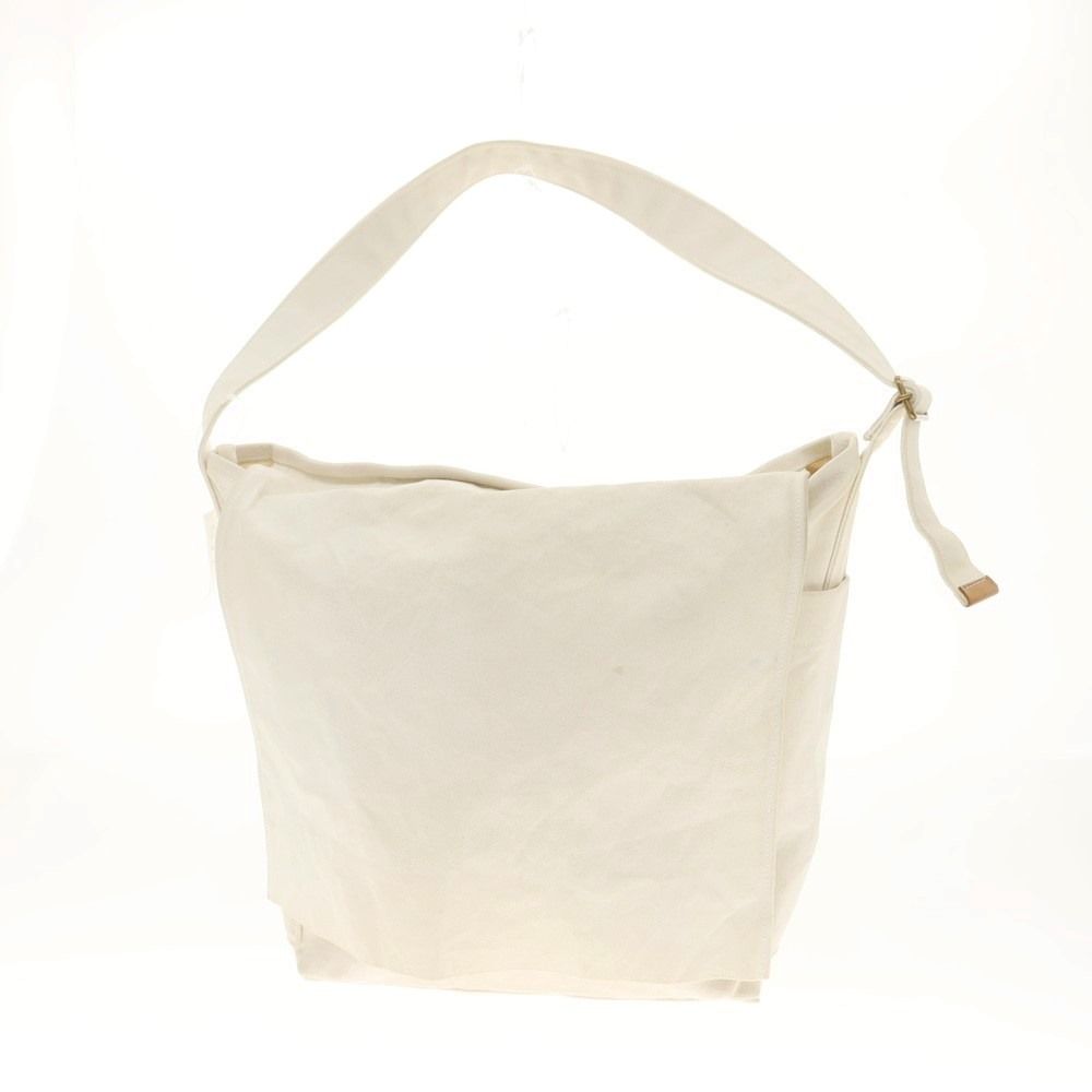 【中古】コモノリプロダクツワーカーズ commono reproducts WORKERS キャンバス ショルダーバッグ オフホワイト【W36.5xH35xD16】【メンズ】