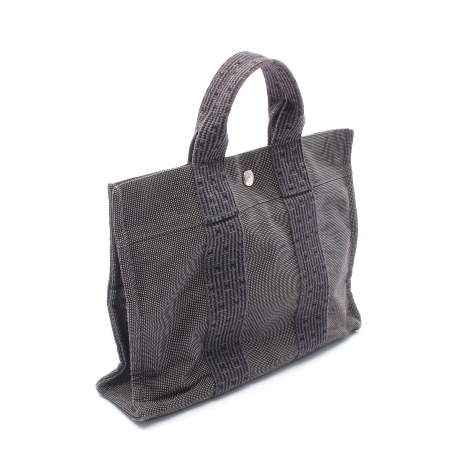 エルメス HERMES トートバッグ エールラインPM グレー キャンバス