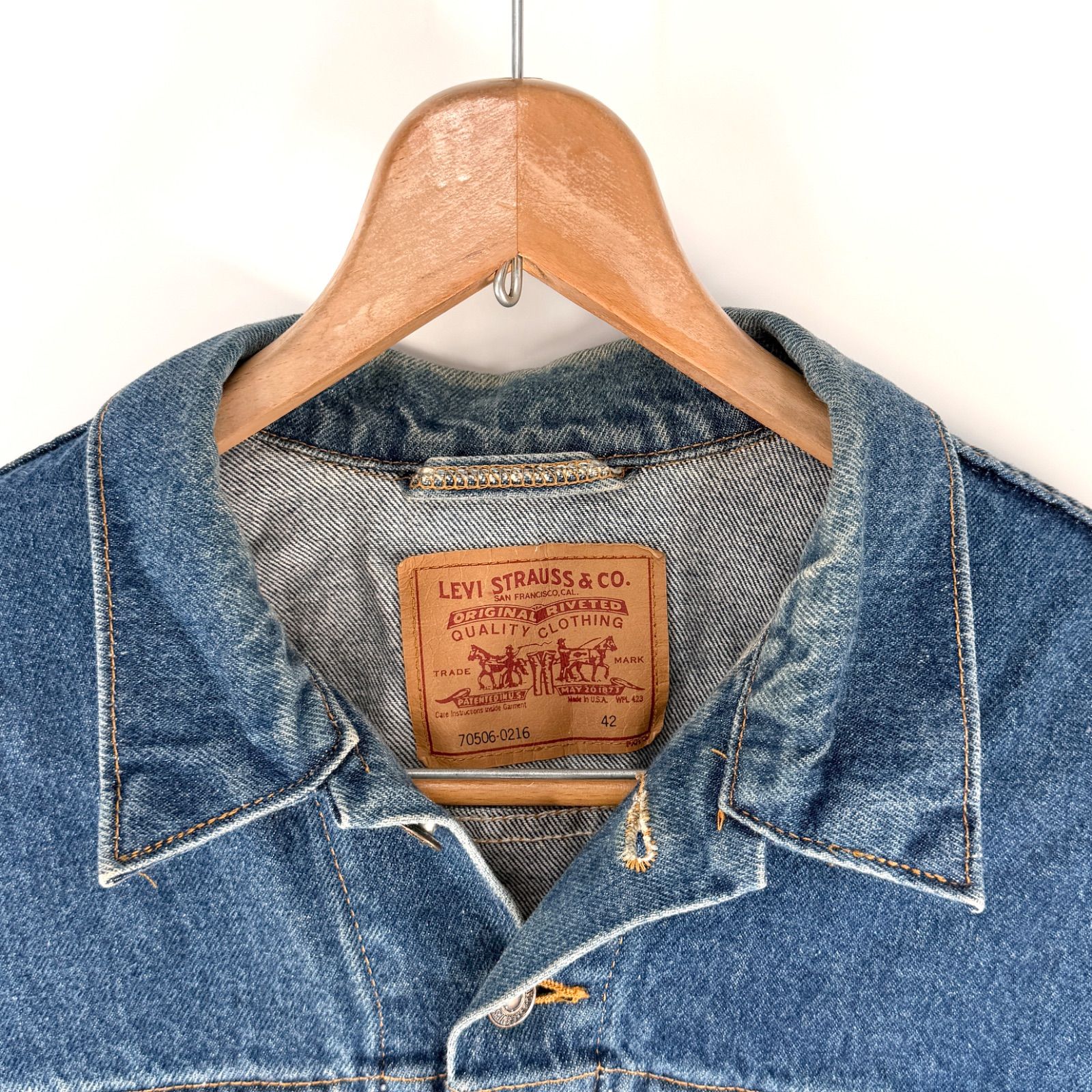 90s USA製 Levi's ヴィンテージ デニムジャケット ボタン裏刻印527