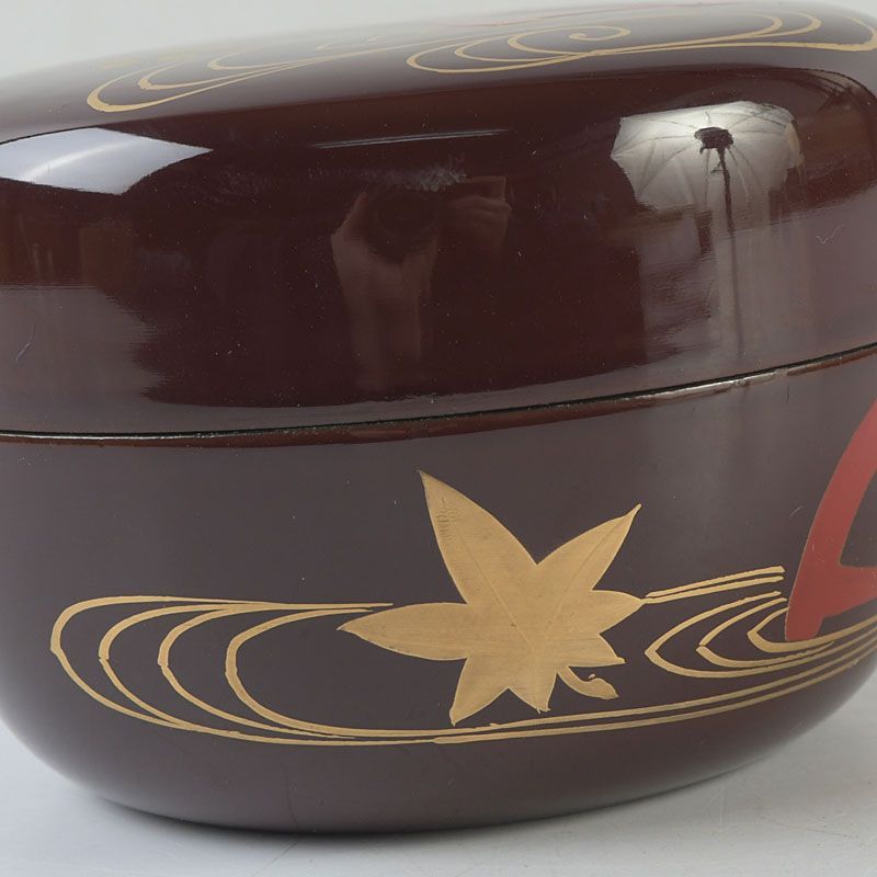 茶道具 蒔絵師 一瓢斎造 片水車蒔絵 平棗 共箱 V S742 - メルカリ