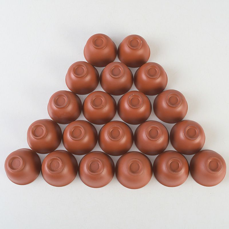 煎茶道具 紫砂 朱泥 内白釉 煎茶碗 20客まとめて N S744 - メルカリ