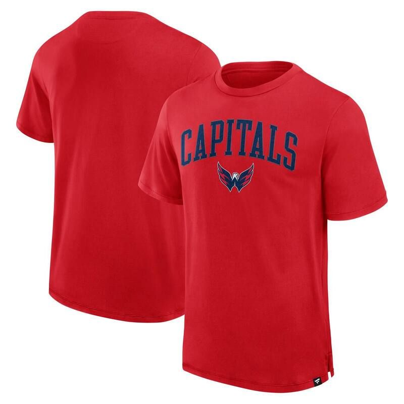ファナティクス メンズ トップス Tシャツ キャップ Mens Fanatics Red Washington Capitals Elevated Pima TShirt Cap Red レッド